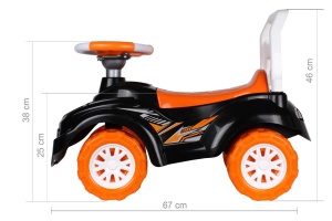 Masinuta premergator pentru copii 3 ani+, Ride On, cu efecte sonore, negru - Img 3