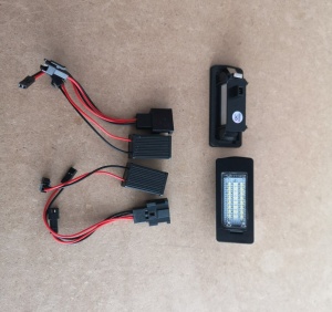 Set 2 lampi LED pentru numar auto, compatibil Audi, fara eroare de bec ars, lumina alb-rece - Img 8