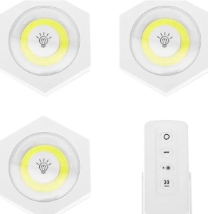Set 3 Lampi Hexagonale LED Cob cu telecomanda si Butoane individuale - Img 4