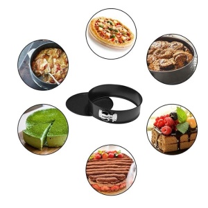Set 3 tavi rotunde cu fund detasabil pentru copt prajituri sau blat pentru tort, din otel carbon - Img 10