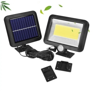 Set 3 X Lampa Solara 100 LED-uri COB, Putere 30W, Senzor de Lumina si Miscare, Negru - Img 4
