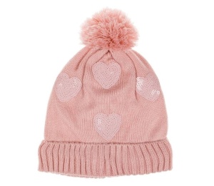 Set cu Caciulita si Fular Circular pentru Copii, captuseala fleece, paiete, 6 ani, roz - Img 2