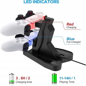 Statie de Incarcare dubla pentru controller PlayStation 5, Stand/Dock PS5 - Img 4