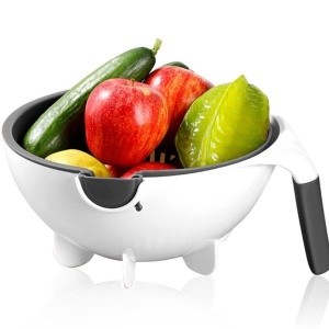 Strecuratoare si feliator de legume sau fructe manual cu castron inclus, accesorii diverse - Img 8