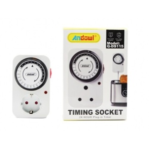 Adaptor de priza programabil mecanic, cu timer 24h, 16A, max 3600W - Img 3