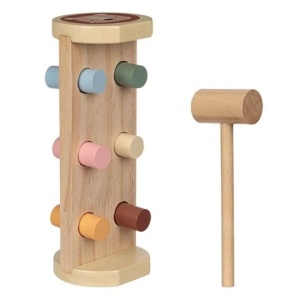 Ansamblu educativ, Model ursuleț, 6 forme și ciocan inclus, 23.5x9x8.5cm, Multicolor - Img 3