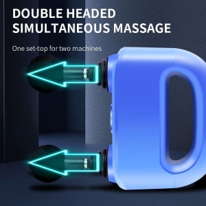 Aparat de masaj pentru relaxare, cu acumulator 2200mAh, 1.4 kg, 32 x 8 x 26 cm, albastru - Img 4