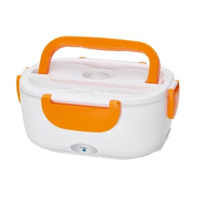 Caserola cu Incalzire Electrica, 40W, cu 2 Compartimente, Capacitate 1.7 l, Alb-Portocaliu - Img 1