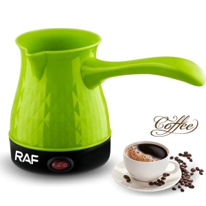 Ceainic electric si filtru de cafea, 2 in 1, RAF R.126, 600W, 500ml, functie anti-uscaciune, negru/verde/roz/gri - Img 1