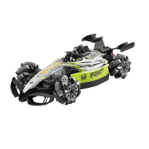 Masinuta Cascadorie RC Drift 2, 4x4, Telecomanda/Senzori de Gest, 360°, Sunete si Lumini, 35x17x10cm, Verde - Img 1