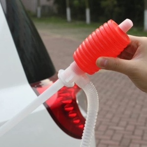 Pompa Manuala pentru Transfer Combustibil/Ulei/Apa sau alte Lichide, 54cm Lungime, Plastic, Alb/Rosu - Img 4