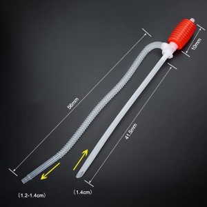 Pompa Manuala pentru Transfer Combustibil/Ulei/Apa sau alte Lichide, 54cm Lungime, Plastic, Alb/Rosu - Img 7