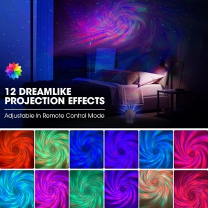 Proiector LED si laser astronaut cu proiectie pe tavan de cer instelat si galaxii, cu 12 efecte de culoare - Img 2