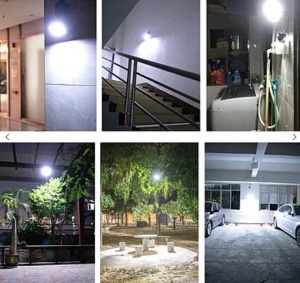 Proiector solar 128 LED 6 COB cu senzor și telecomandă - Img 2
