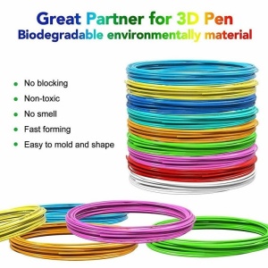 Set 10 filamente - rezerve pentru creion 3D, PLA 1.75mm, 50 metri, multicolore, universale - Img 3