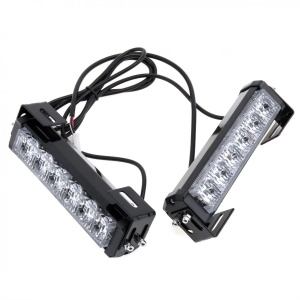 Set 2 lampi LED de avertizare galbene, stroboscoape 9 functii, 36W, pentru grila sau plafon - Img 4