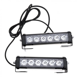 Set 2 lampi LED de avertizare galbene, stroboscoape 9 functii, 36W, pentru grila sau plafon - Img 6