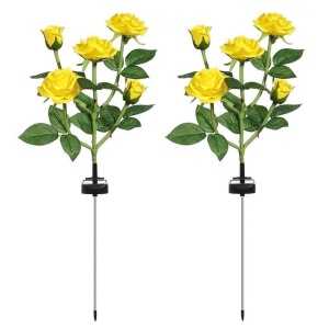 Set 2 Lampi Solare tip Trandafiri cu 7 LED-uri, 74cm, Senzor de lumina, 800mAh, IP65, Multicolor - Img 11