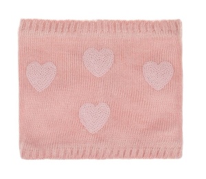Set cu Caciulita si Fular Circular pentru Copii, captuseala fleece, paiete, 6 ani, roz - Img 3
