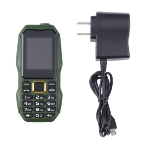 Telefon Militar cu ecran de 1.8", Dual Sim cu Carcasa Antisoc, Acumulator de mare putere 5800mah, Lanterna, Radio, Slot Sim, Verde - Img 2
