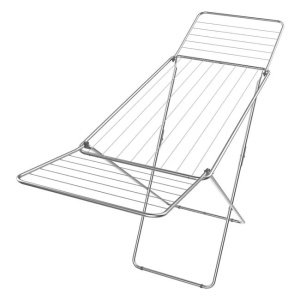 Uscator pentru rufe, din metal, dimensiuni 180x55x108cm, argintiu - Img 1
