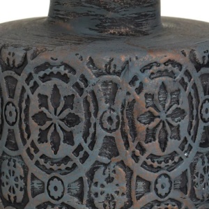 Veioză cu Bază Ceramică si Abajur Textil, E14, 40W, gri - Img 2