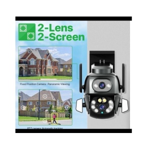 Camera de supraveghere duala CCTV, Andowl Q-S800, IP, Wi-Fi, 3mp+3mp PTZ, App Tuya, negru-gri - Img 4