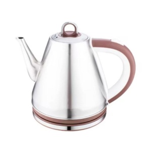 Fierbator electric de apa, din inox, 1.5L, 2000W, oprire automata, model retro, alb-argintiu-bej - Img 1