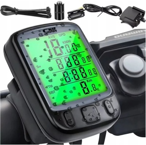 Kilometraj Digital bicicleta, Ecran luminat LCD, 25 functii - Img 1