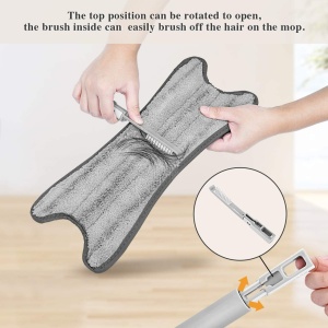 Mop TWIST cu autostoarcere, cap flexibil cu rotire 360 grade, maner telescopic - Img 8
