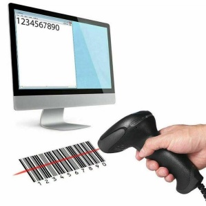 Scanner A202 coduri de bare 1D Linear, laser, cu cablu USB, negru - Img 2