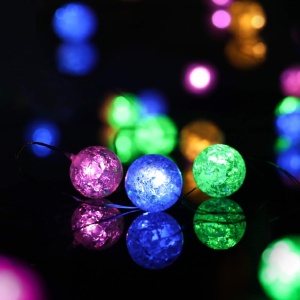 Set 2 Instalatii Decorative LED RGB, 2x5m, cu 2x50 LED-uri in Forma de Mini Becuri, Lumina Multicolora - Img 2