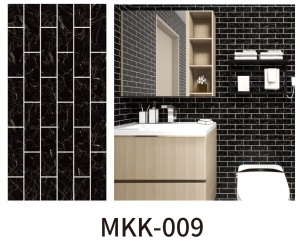 Set 5 x tapet autoadeziv decorativ, spuma moale, lavabil, adeziv puternic, usor de montat, 30x60cm, negru, model marmura - Img 7