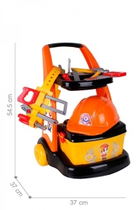 Set de scule si unelte cu carucior, pentru copii de 3 ani+ - Img 2