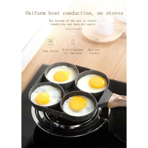 Tigaie cu separator pentru 4 oua, mini pizza, pancake si altele cu invelis antiaderent - Img 3