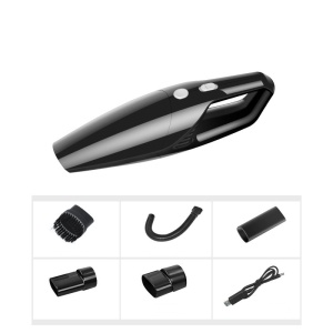 Aspirator Auto 120W Turbo, Fara Fir, Baterie 3000mAh, Filtru HEPA, 4 Duze Interschimabile, Negru - Img 1