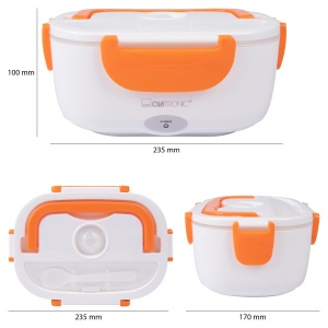 Caserola cu Incalzire Electrica, 40W, cu 2 Compartimente, Capacitate 1.7 l, Alb-Portocaliu - Img 8