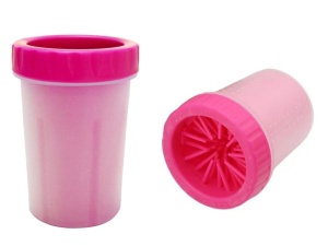 Dispozitiv de curatare a labutelor cainilor sau pisicilor din silicon premium, Roz - Img 2