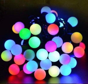 Instalatie Luminoasa LED RGB, 10m, cu Cablu Alb-Transparent, Multicolora - Img 1