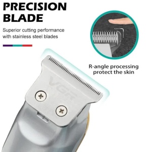 Masina de tuns si trimmer profesional VGR V-919, fara fir, timp de folosire 120min, incarcare USB, auriu - Img 4