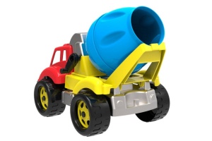 Masinuta de jucarie pentru copii de 3 ani+, utilaj de constructie, betoniera mixer, multicolora - Img 3