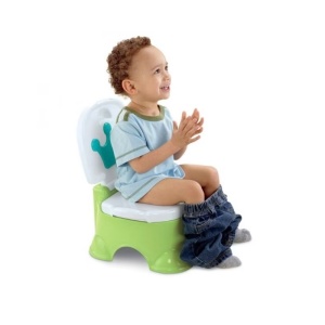 Olita portabila, 3 in 1, Reductor pentru WC, Vas colector sau Scaunel, 44x33x21cm, Roz/Verde - Img 8