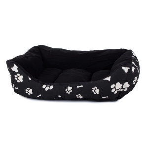 Patut pentru animale de companie de talie mare, material textil moale, Marime XL, 62x48x15, negru - Img 3