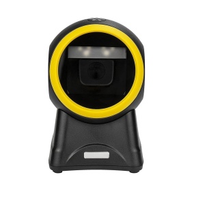 Scaner de coduri de bare cu cablu USB, 1D 2D QR, Omnidirectional, negru-galben - Img 1