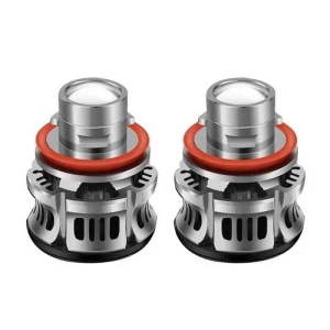 Set 2 becuri V6 auto, laser LED H11, 100W, 6000k, lumina alb-rece si flux luminos 5200 lumeni - Img 1