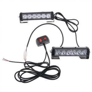Set 2 lampi LED de avertizare galbene, stroboscoape 9 functii, 36W, pentru grila sau plafon - Img 1
