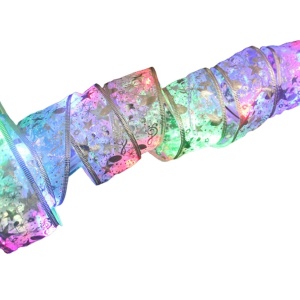 Set 2 Panglici Luminoase pentru Craciun, 5m, 50 de LED-uri RGB, cu Baterii, Lumina Multicolora, Argintiu - Img 3