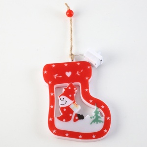 Set 5 Decoratiuni Luminoase pentru Bradul de Craciun sau Geam, Alb/Rosu - Img 2