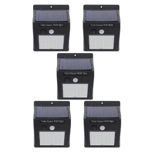 Set 5 Lampi Solare BRIGHT 30 LED cu Senzor de Miscare si Lumina 1 Mod ILUMINARE - Img 1
