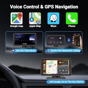 Sistem multimedia - Carplay cu Ecran de 7" si boxe setreo de 2W, Bluetooth, Wi-Fi, 1024x600px, negru - Img 8